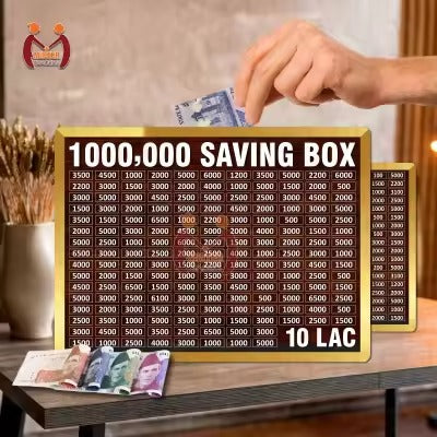10 Lac Wooden Saving Box