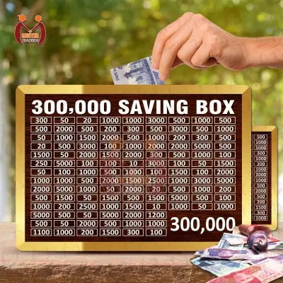 3 Lac Wooden Saving Box