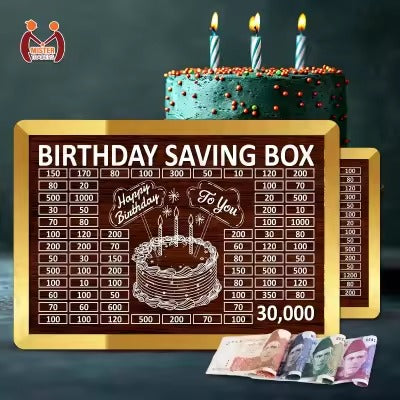 Birthday Wooden Saving Box