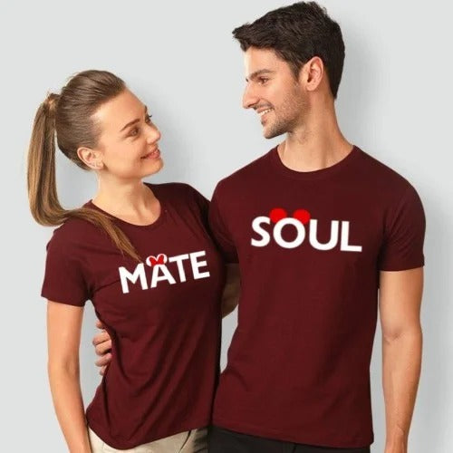 Soul Mate Couple Tshirt - Red