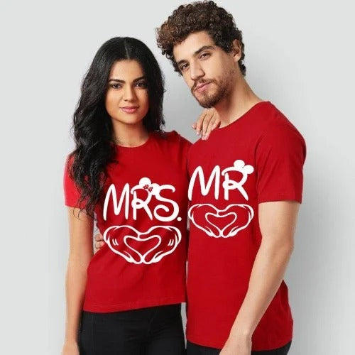 Mr & Mrs Couple Tshirt - Red