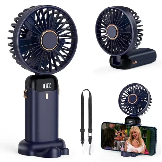 Handheld Mini Fan Foldable Portable Neck Hanging Fan
