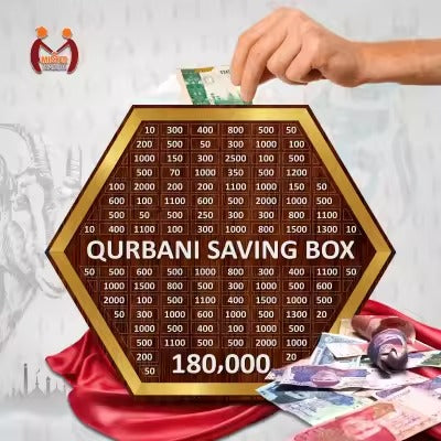 Qurbaani Wooden Saving Box